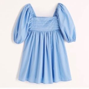 Abercrombie & Fitch Poplin Puff Sleeve Midi Dress Size M